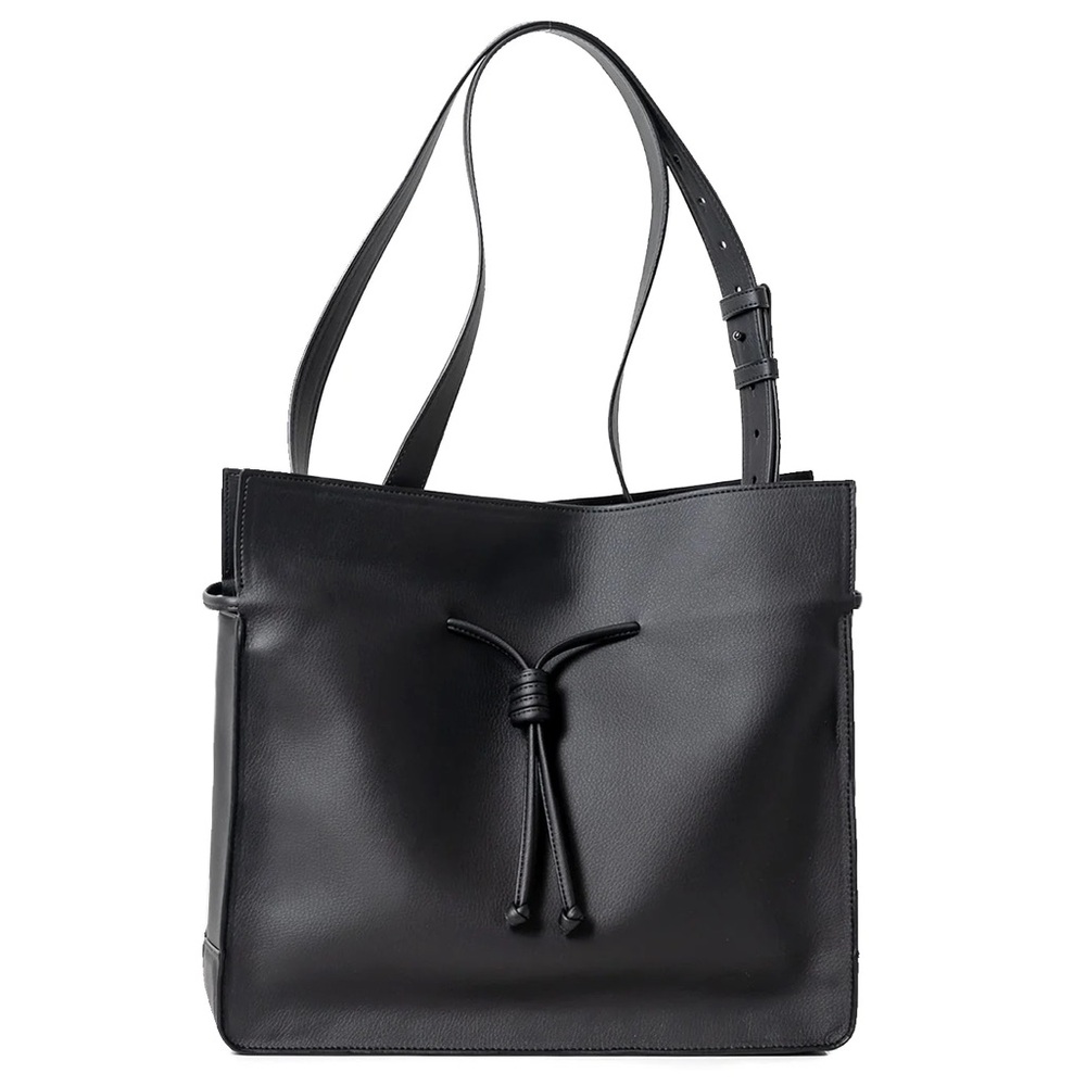 NWT Von Holzhausen Medium Shopper Bag, Black Leather